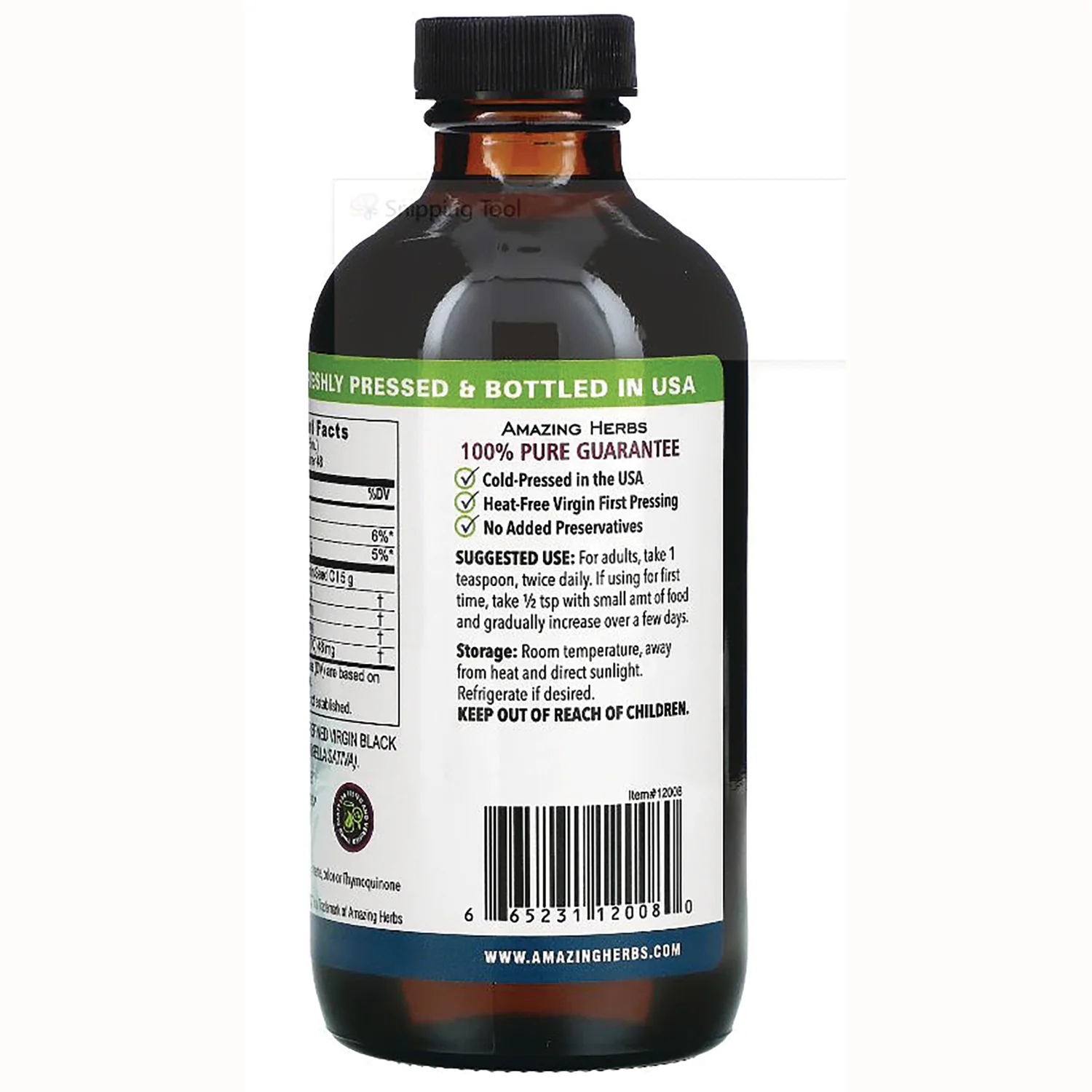 Black Seed 100% Pure Cold-Pressed Black Cumin Seed Oil - Image 3