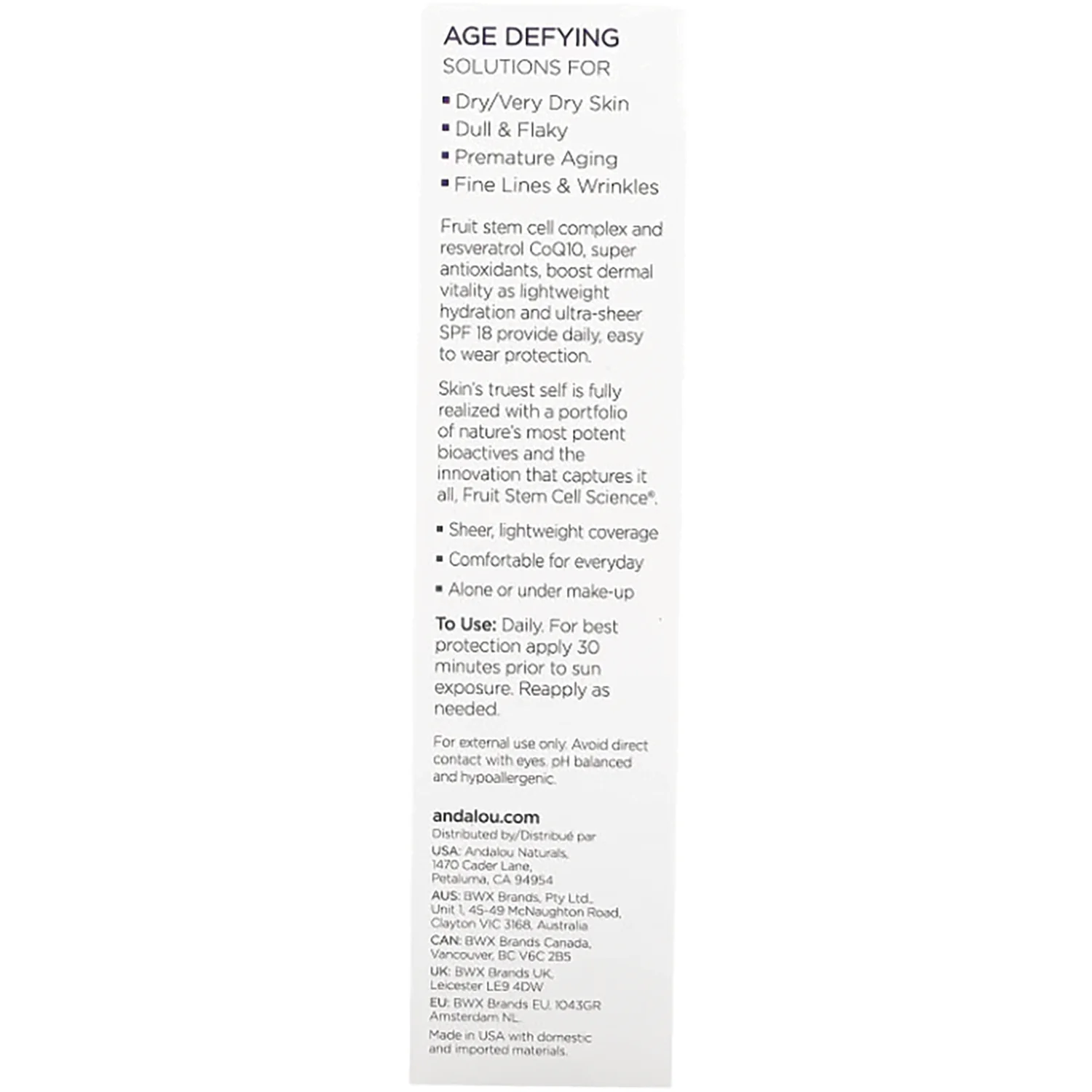 Age Defying Ultra Sheer Daily Defense Facial Lotion - SPF 18 - Image 3
