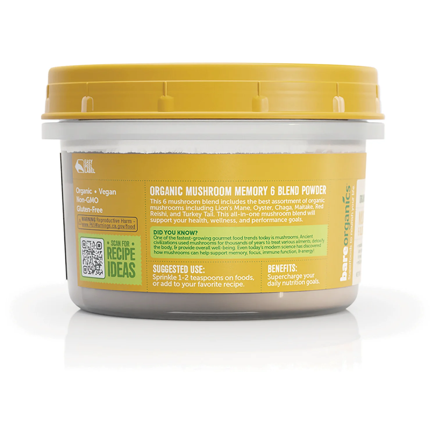 Organic Mushroom Memory 6 Blend Powder - Image 3