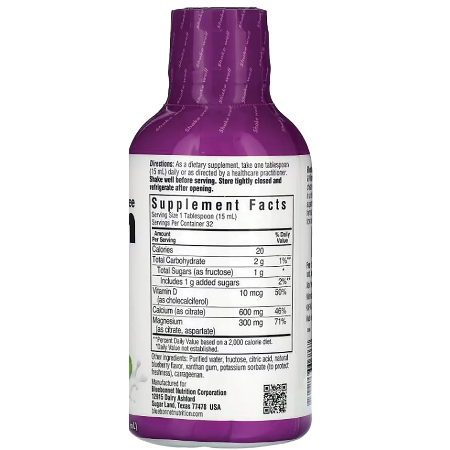 Liquid Calcium Magnesium Citrate & Vitamin D3 - Blueberry - Image 2