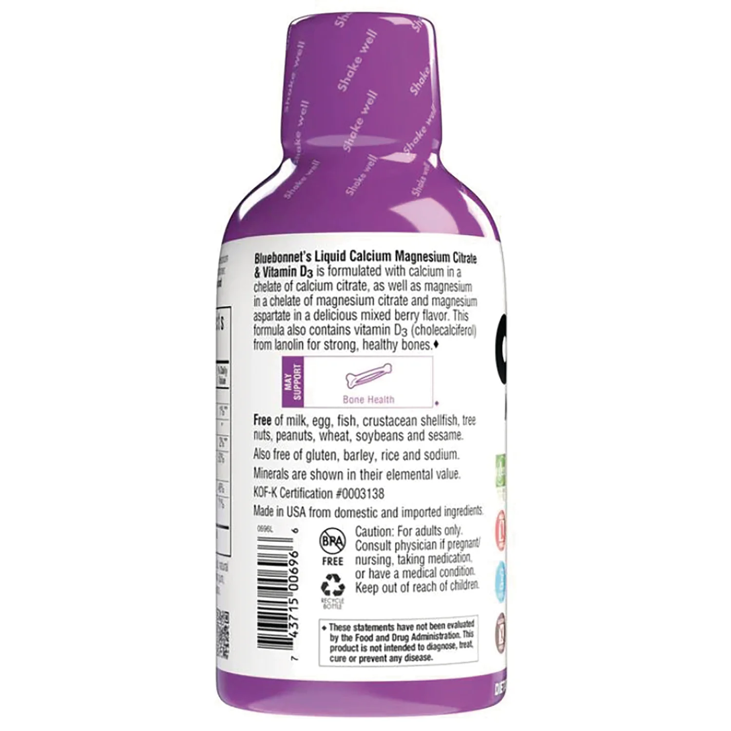 Liquid Calcium, Magnesium Citrate & Vitamin D3 - Mixed Berry - Image 3