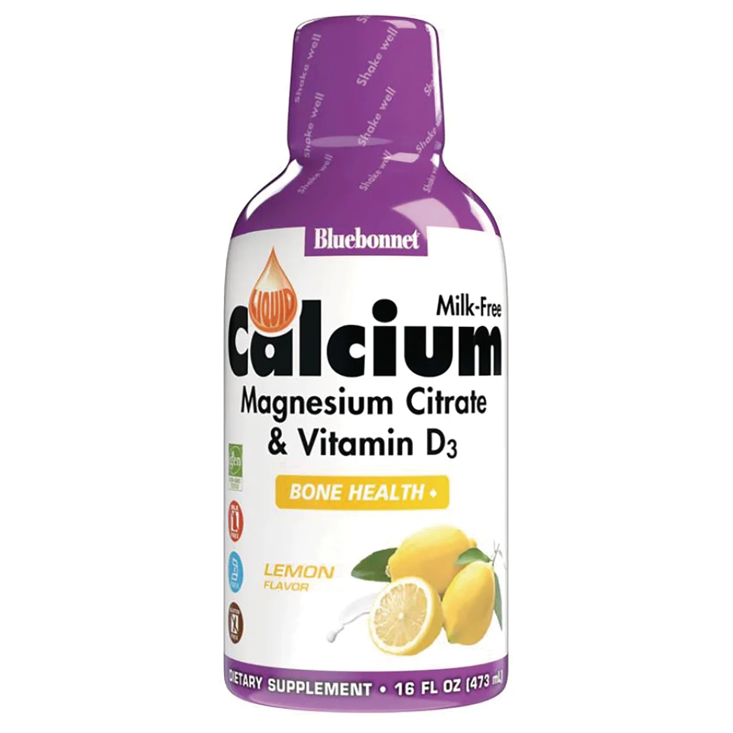 Liquid Calcium, Magnesium Citrate & Vitamin D3 - Lemon