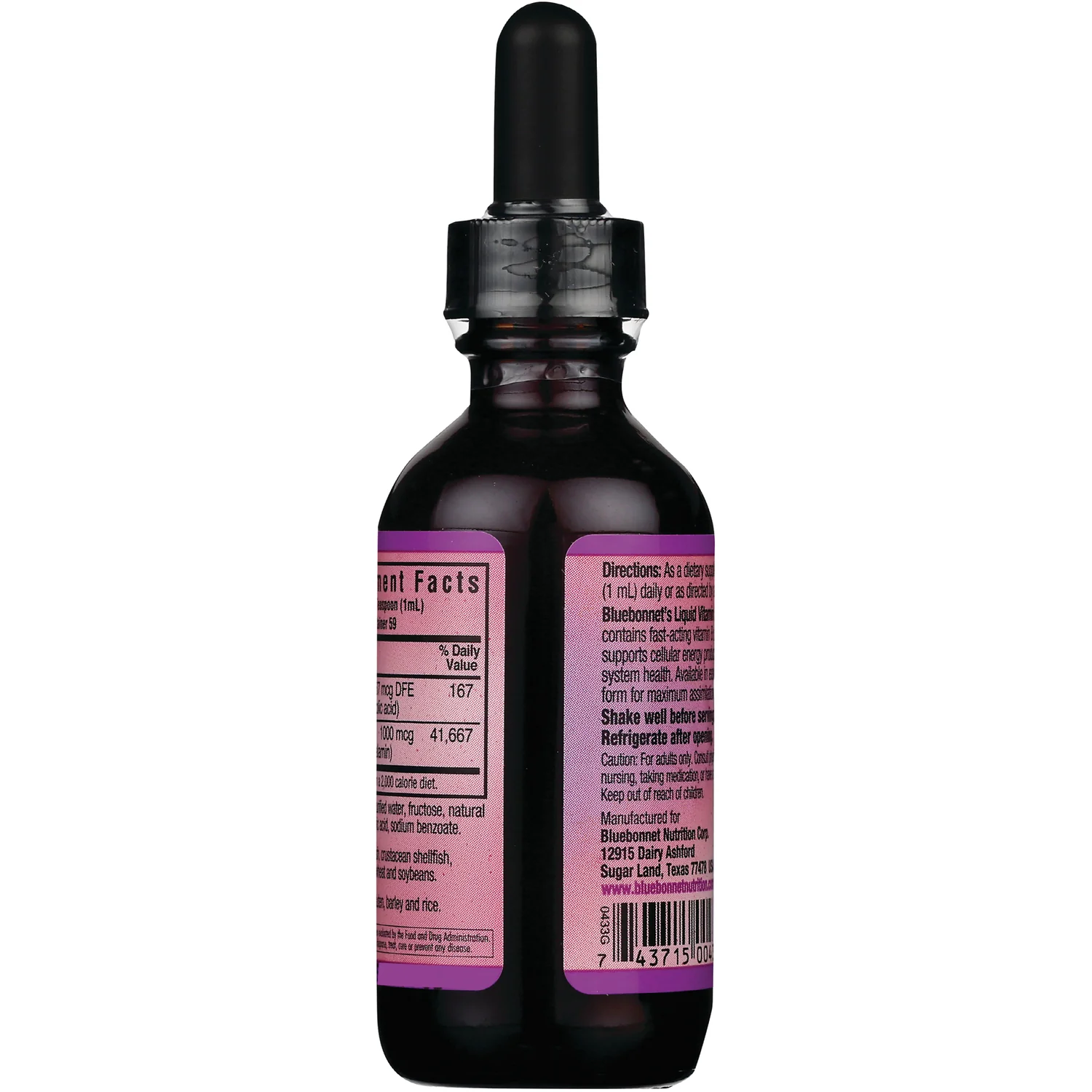 Liquid Vitamin B12 & Folic Acid - Raspberry - Image 3