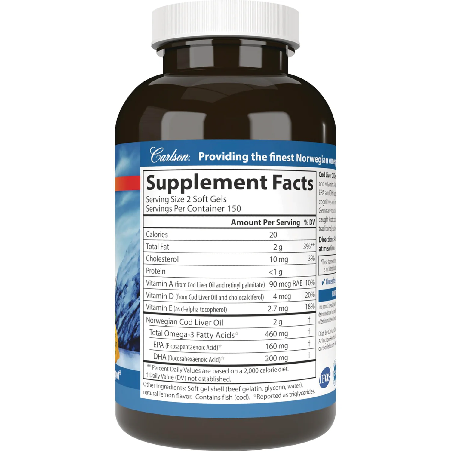 Wild Norwegian Cod Liver Oil Gems - Lemon - Image 2