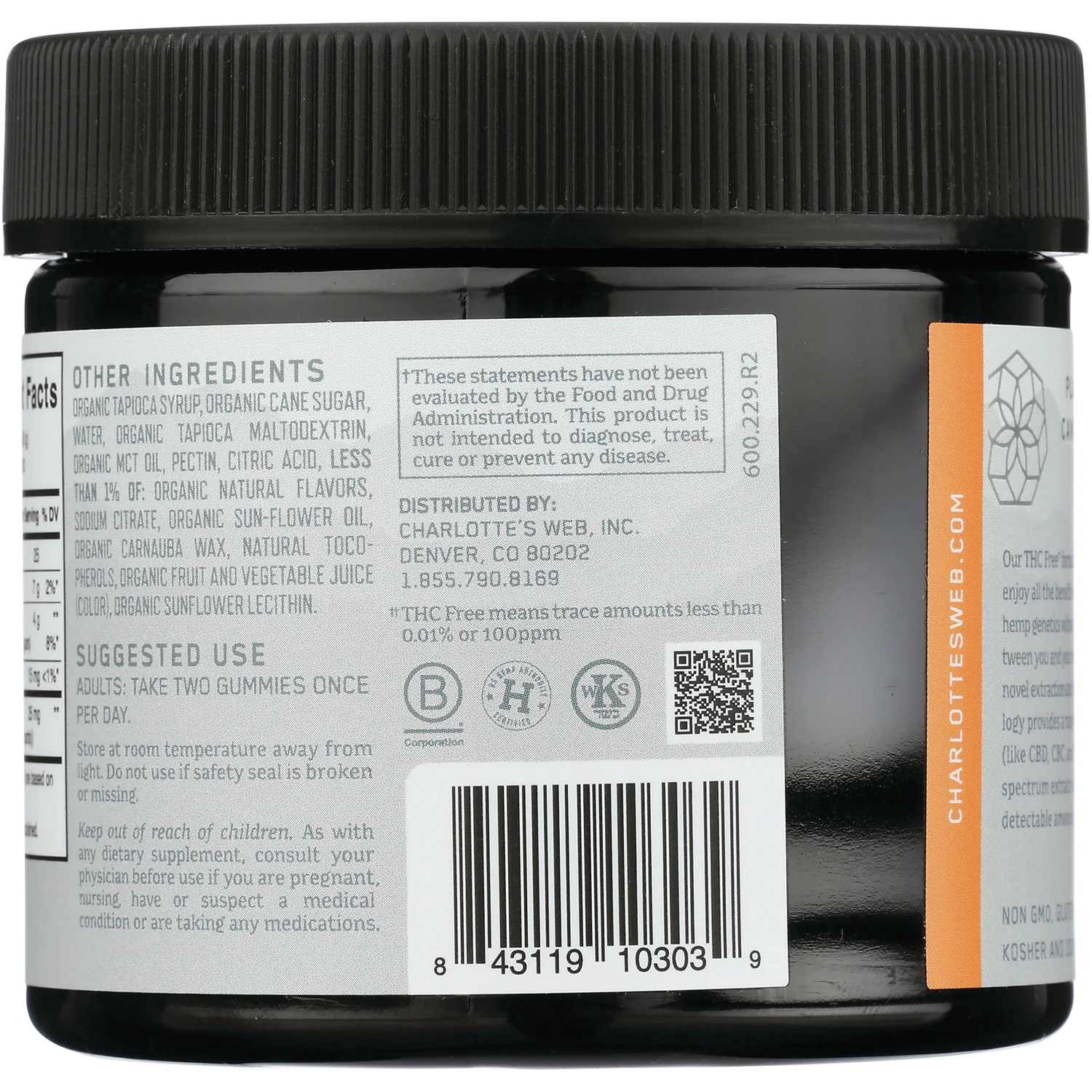 Hemp Extract-Infused Gummies - Mango Peach - Image 3