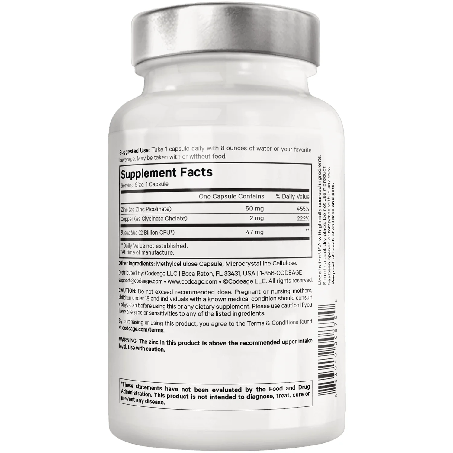 Amen Zinc/Copper + Probiotics - Image 2