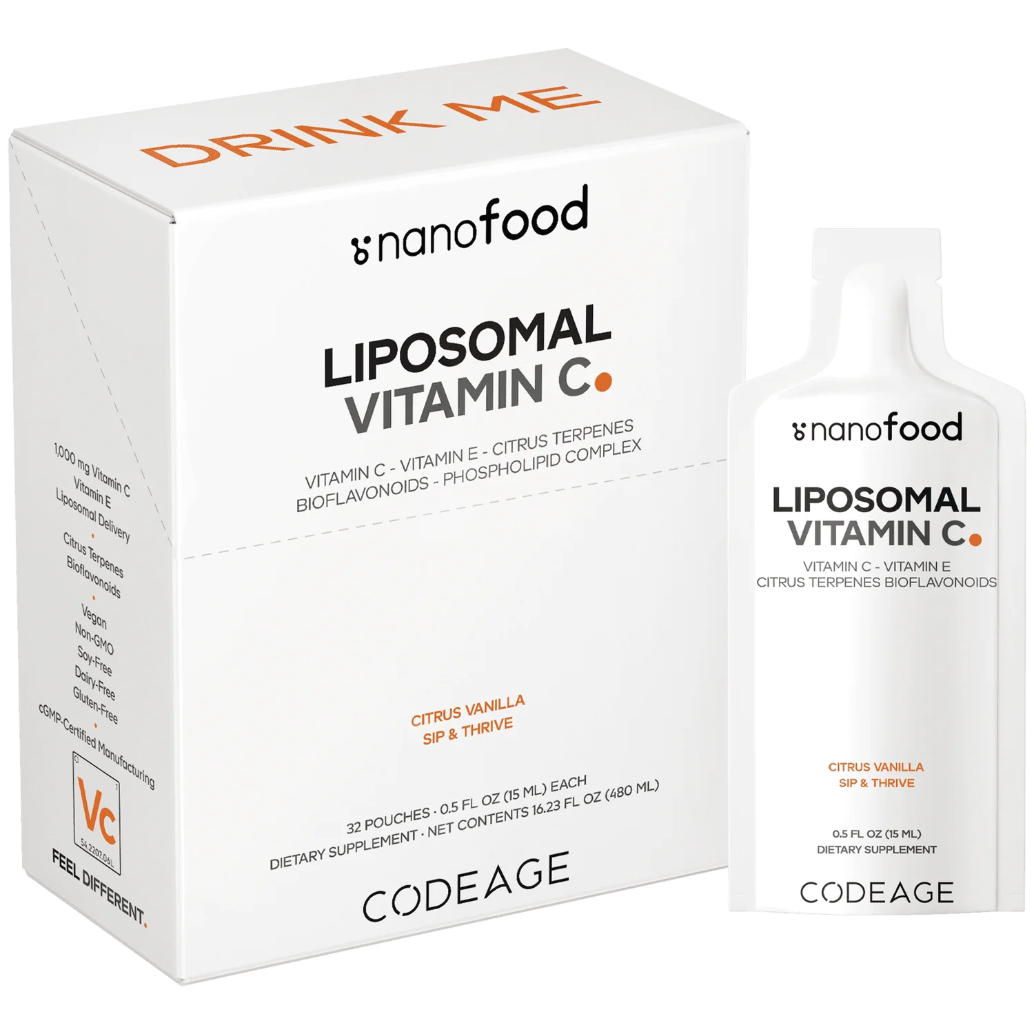 Nanofood Liposomal Vitamin C - Citrus Vanilla
