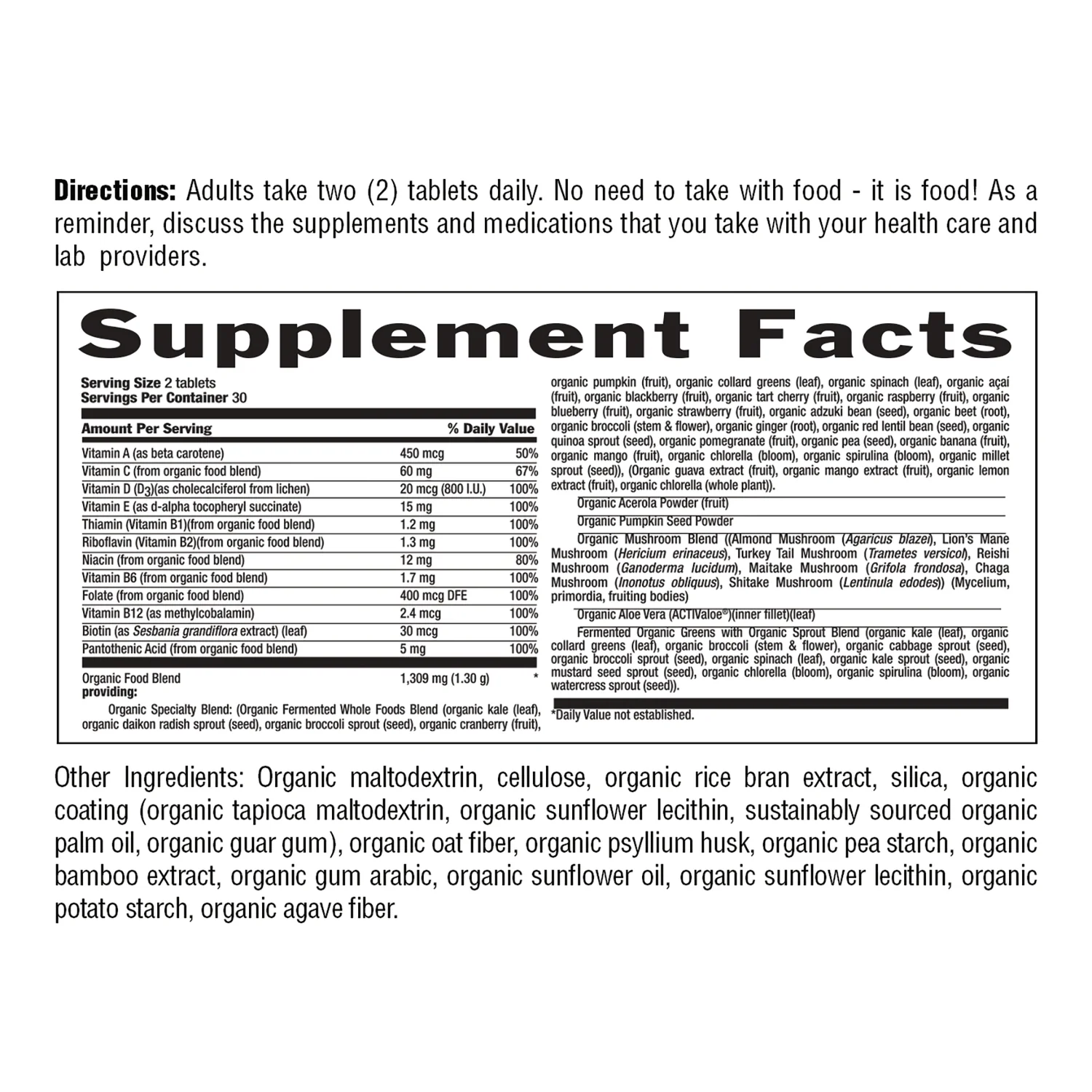Realfood Organics Multivitamin For Men - Image 2