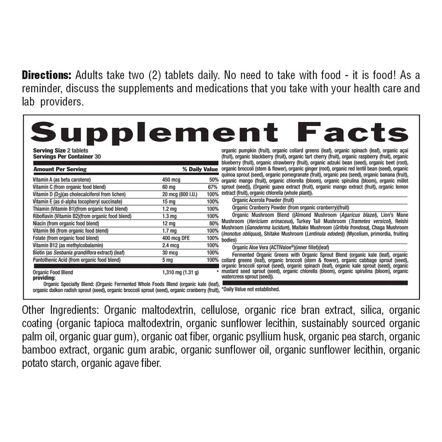 Realfood Organics Multivitamin For Women - Image 2