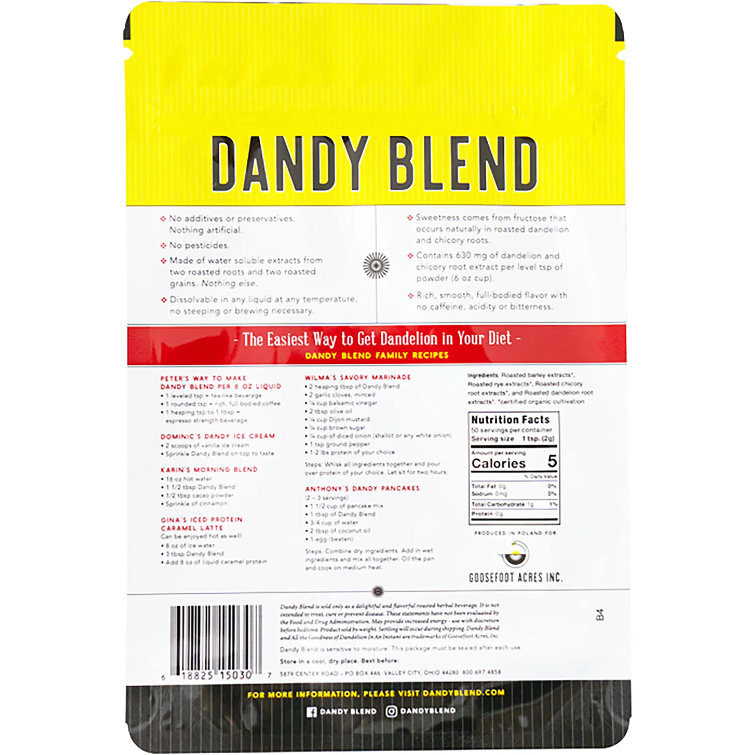Organic Instant Herbal Beverage with Dandelion - Image 2
