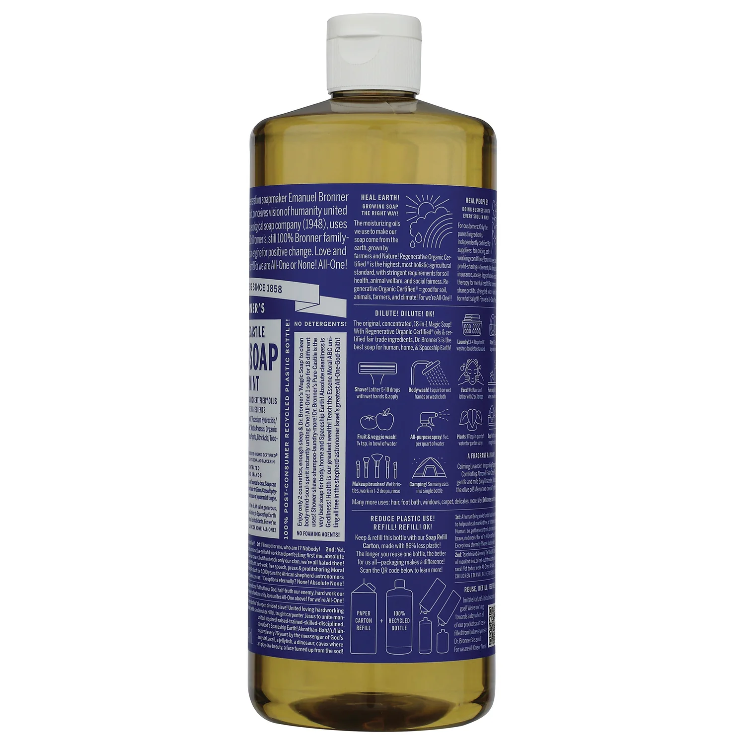 18-in-1 Pure-Castile Magic Soap - Peppermint - Image 3