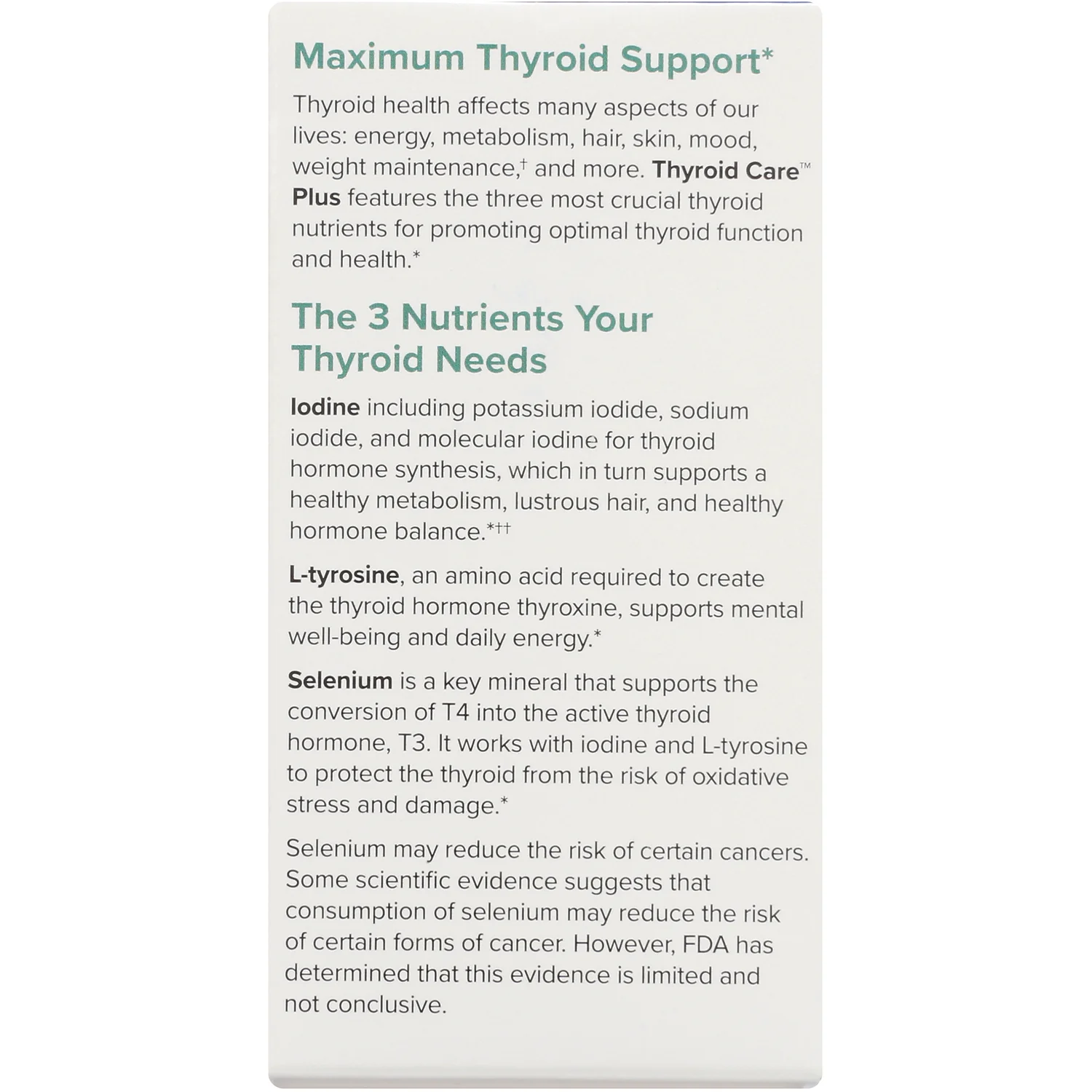 Terry Naturally Thyroid Care Plus with Selenium - Image 3