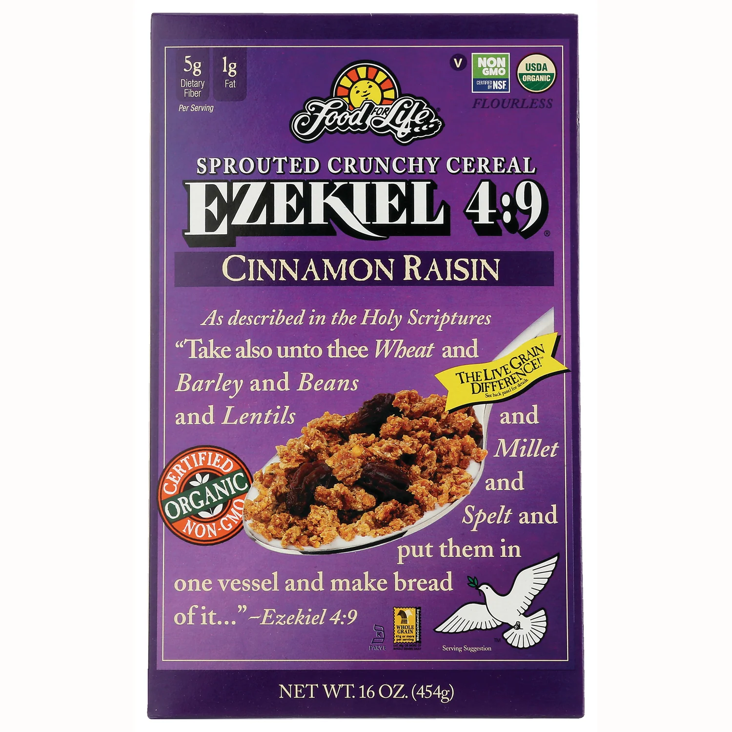 Sprouted Crunchy Cereal Ezekiel 4:9 - Cinnamon Raisin