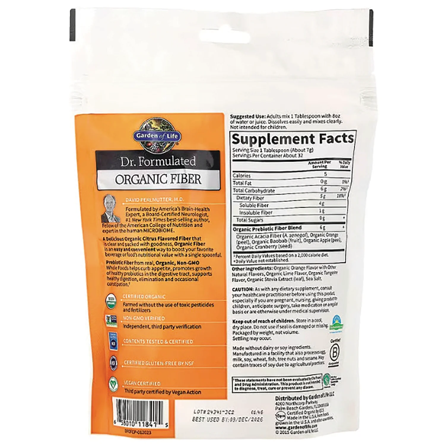 Dr. Formulated Organic Fiber - Delicious Citrus Flavor - Image 3
