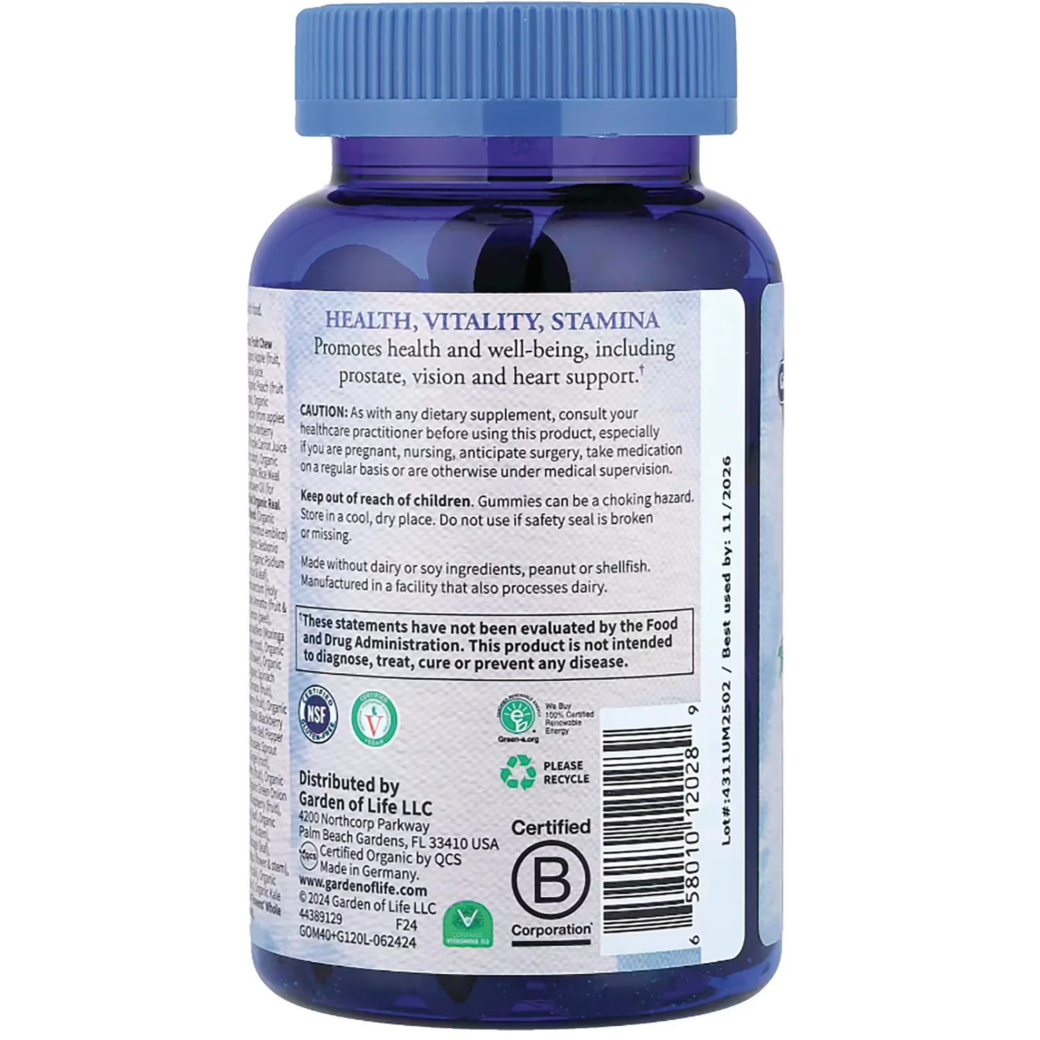 Organics Men's Multi 40+ Gummies - Organic Berry - Image 3