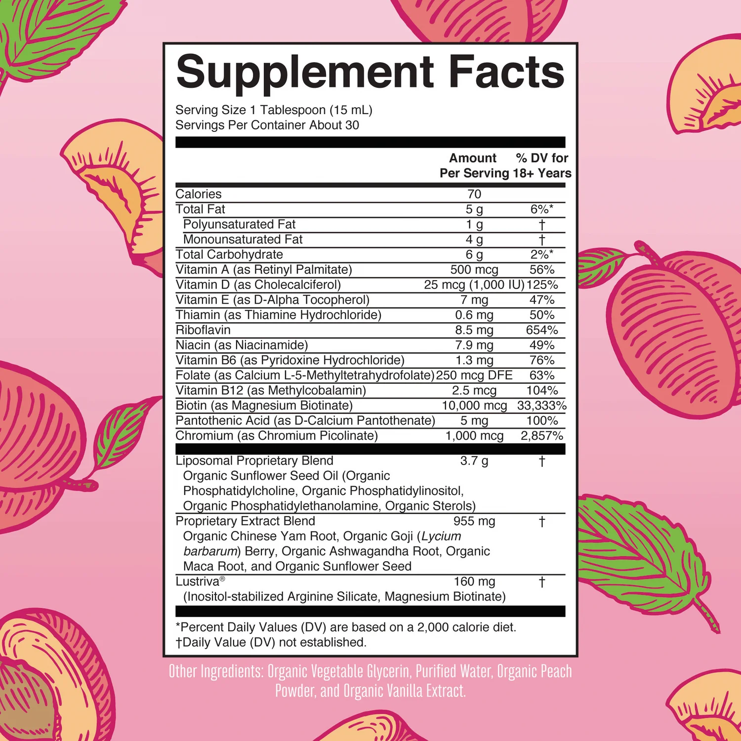 Women's Multivitamin + Hair Growth Liposomal - Peach - Image 2