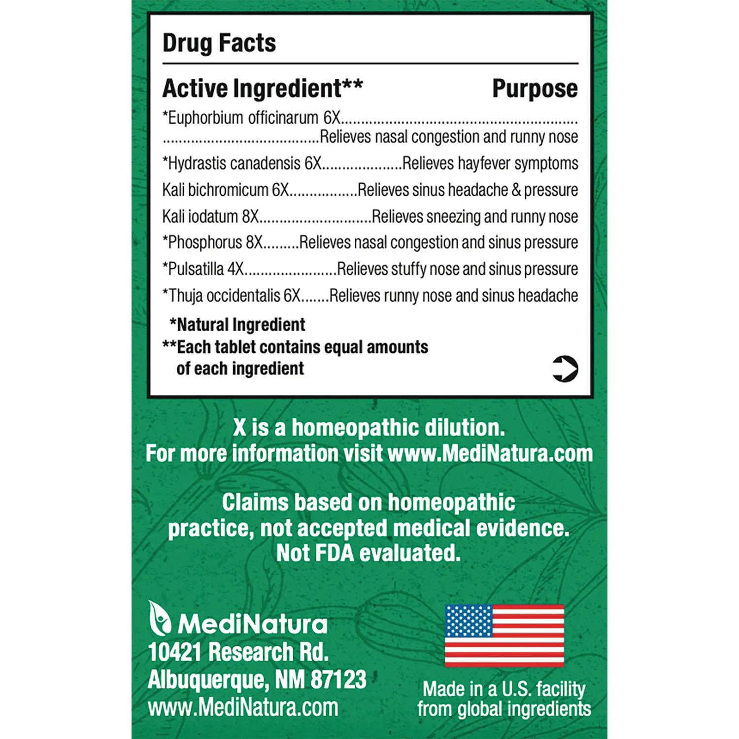 BHI Sinus Symptom Relief Tablets - Image 2