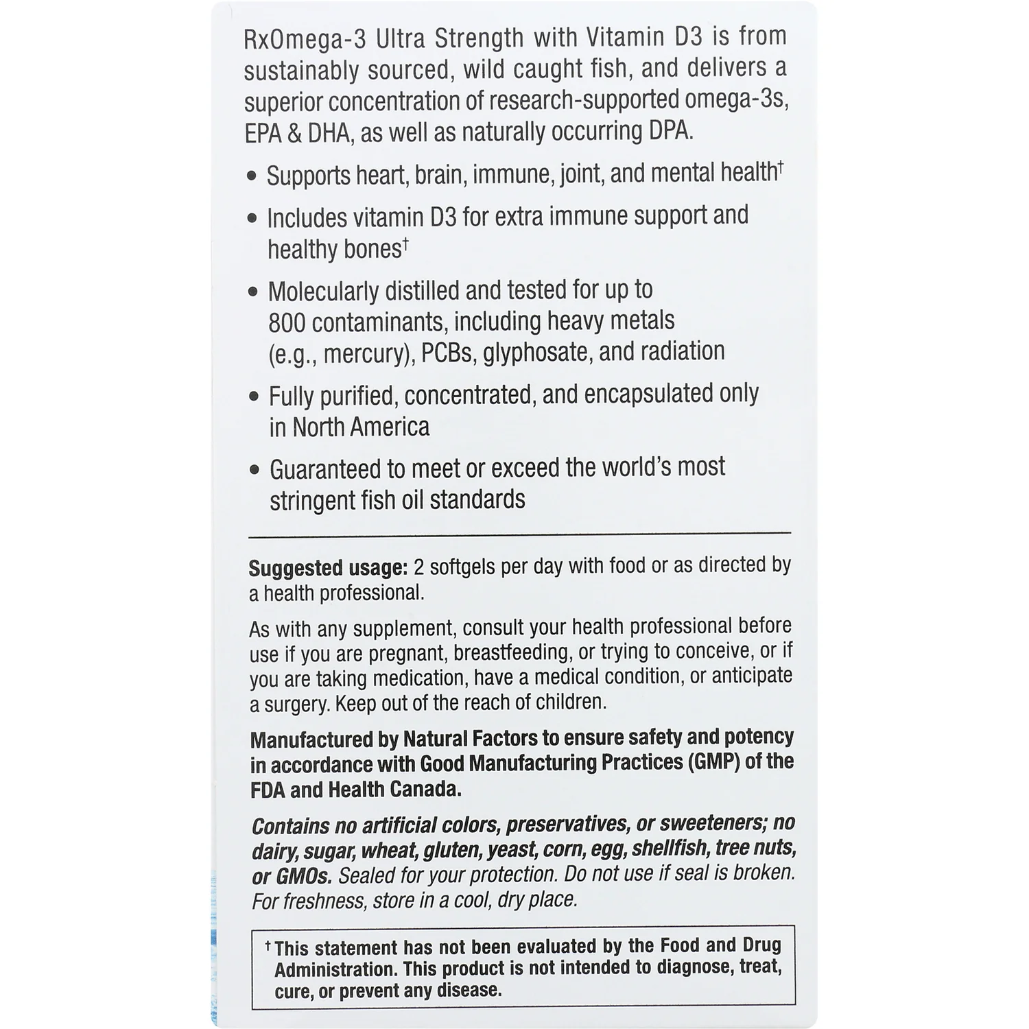 RxOmega-3 Factors Ultra Strength with Vitamin D3 - Image 3