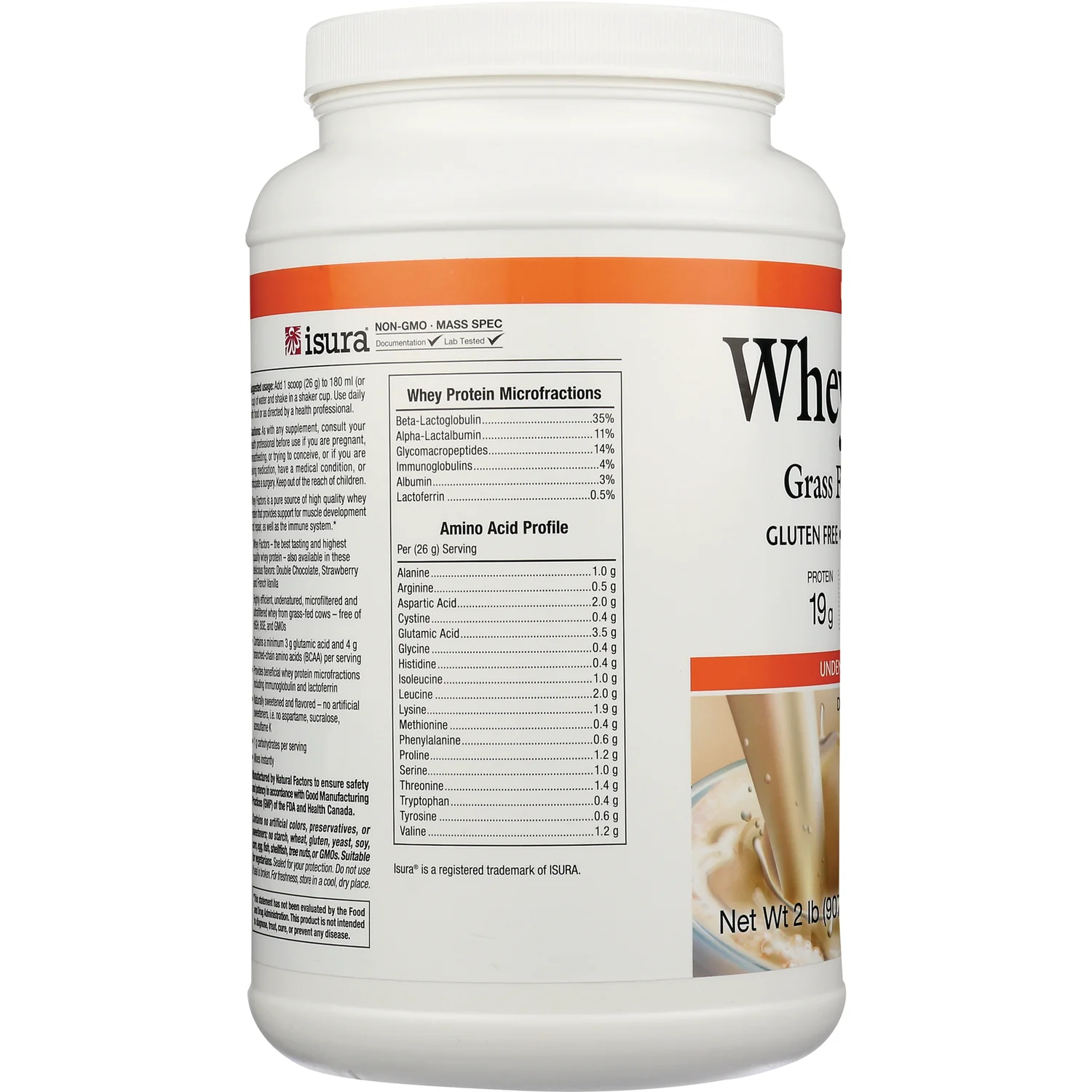 Whey Factors Grass Fed Whey Protein - Unflavored - Image 4