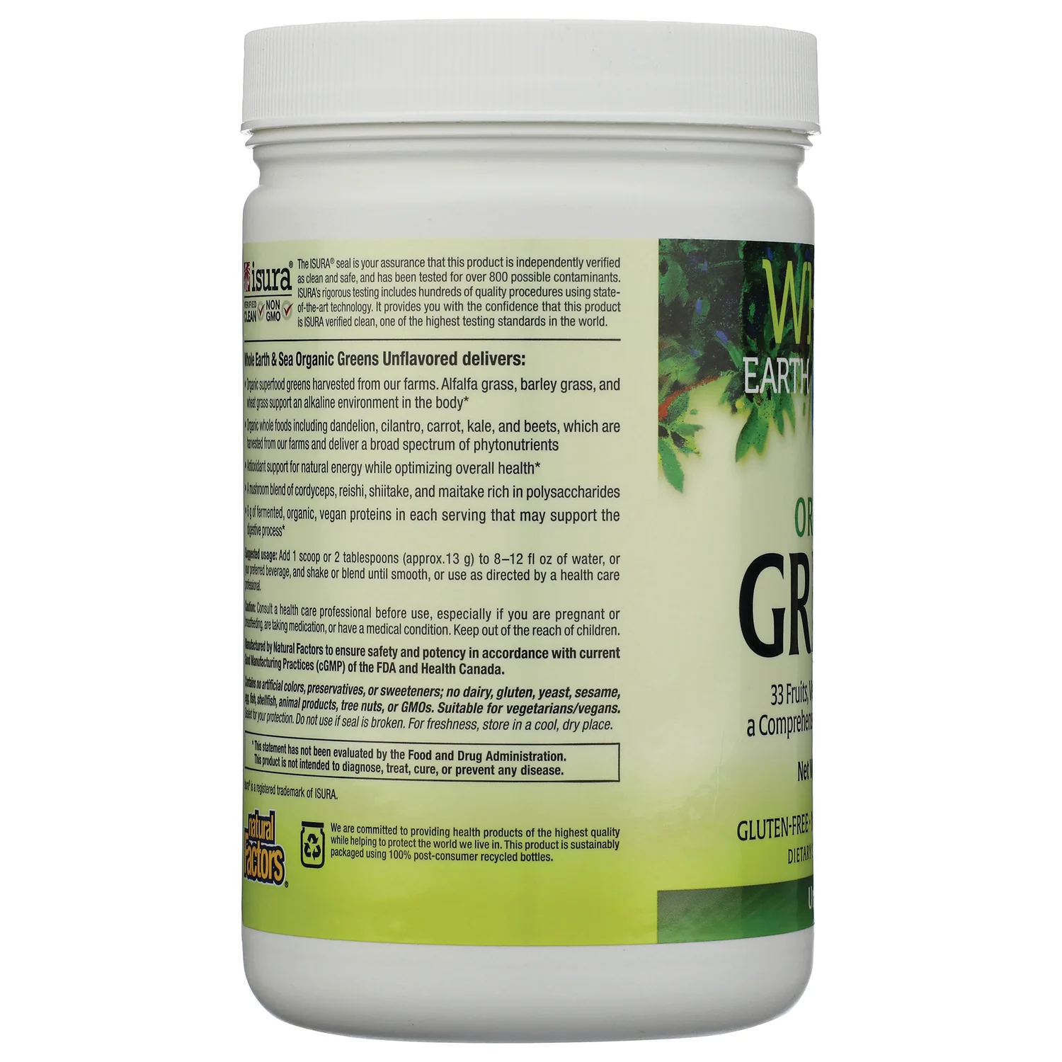 Whole Earth & Sea 100% Fermented Organic Greens -Unflavored - Image 4