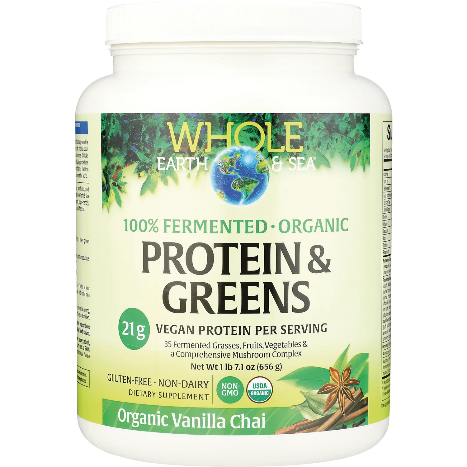 Whole Earth & Sea Protein & Greens - Organic Vanilla Chai