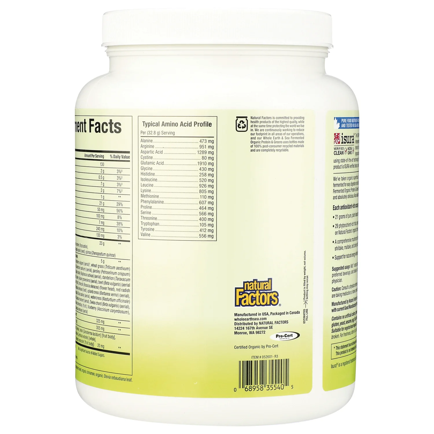 Whole Earth & Sea Protein & Greens - Organic Vanilla Chai - Image 3