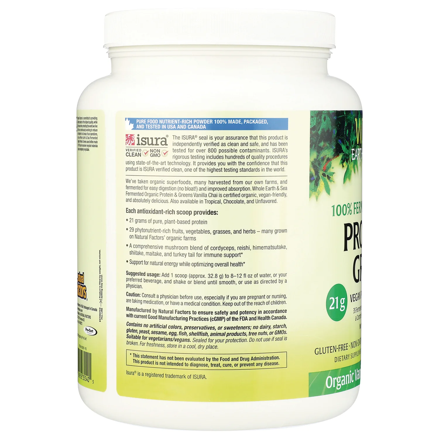 Whole Earth & Sea Protein & Greens - Organic Vanilla Chai - Image 4