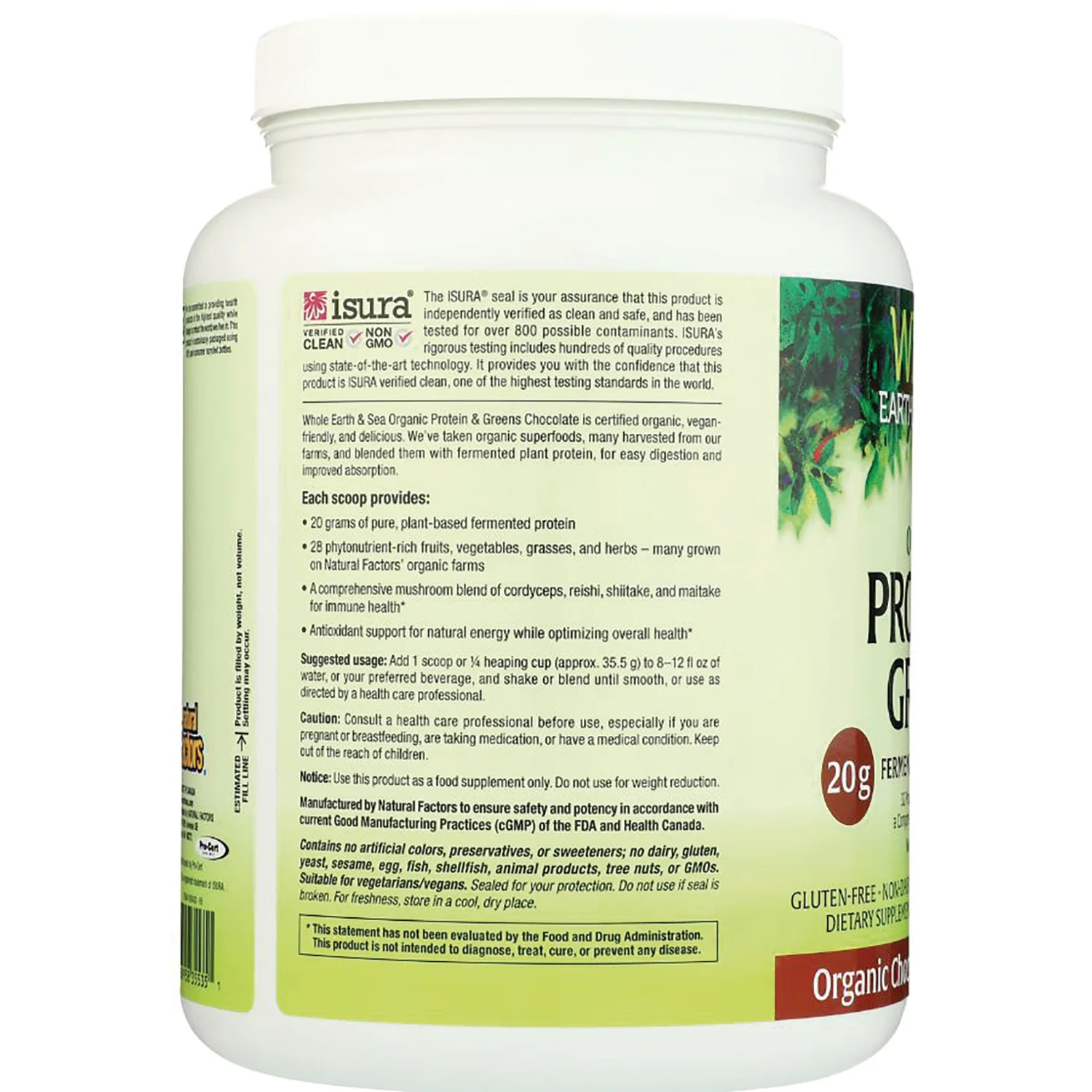 Whole Earth & Sea Organic Protein & Greens - Organic Chocolate - Image 4