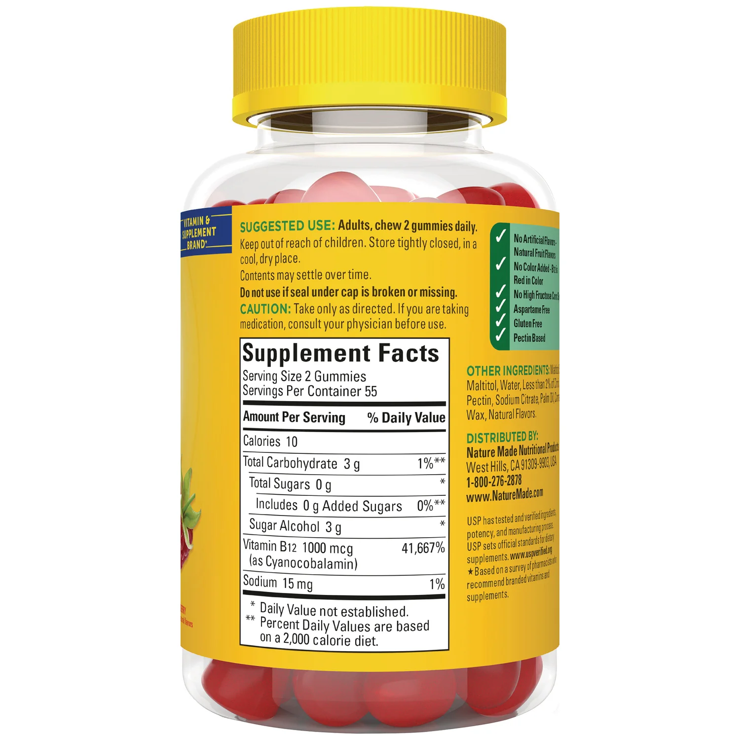 Zero Sugar Energy B12 Gummies - Raspberry - Image 2