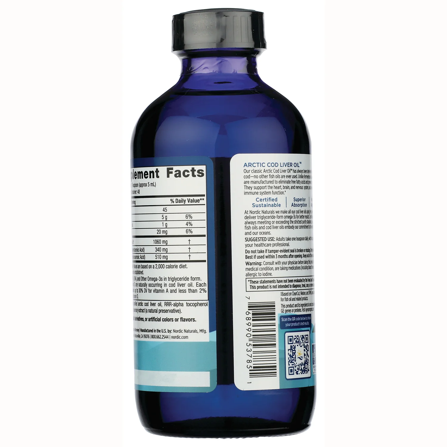 Arctic Cod Liver Oil - Unflavored - Image 3