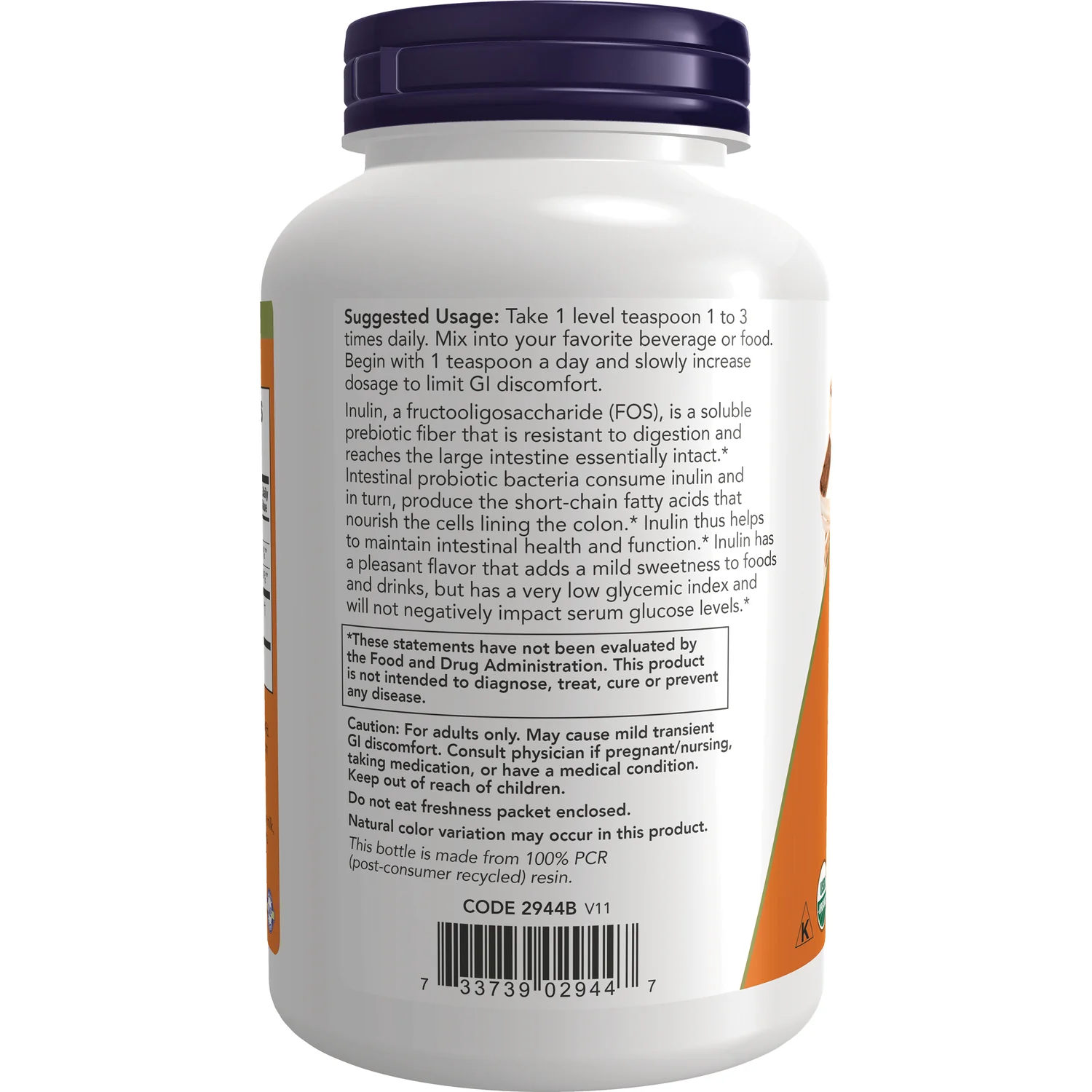 Certified Organic Inulin Prebiotic Pure Powder - Image 3