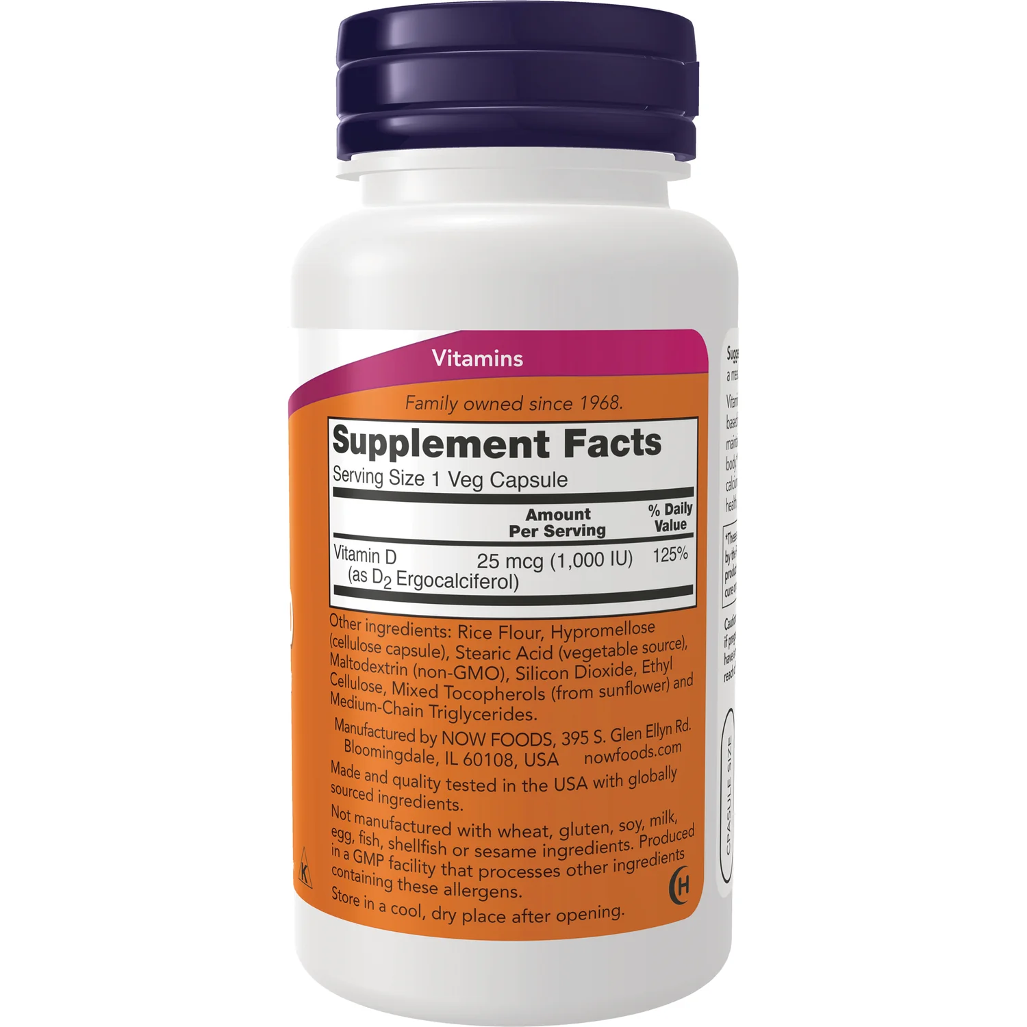 Vegetarian, Dry Vitamin D - High Potency - Image 2