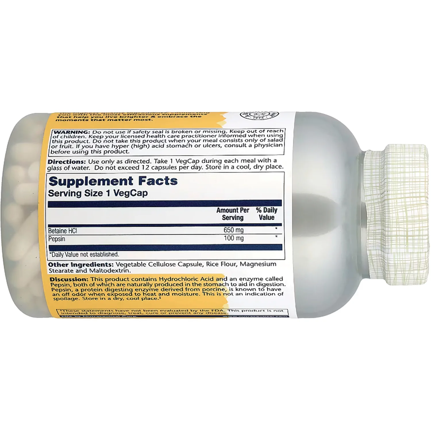 High Potency Betaine HCl with Pepsin - Image 2