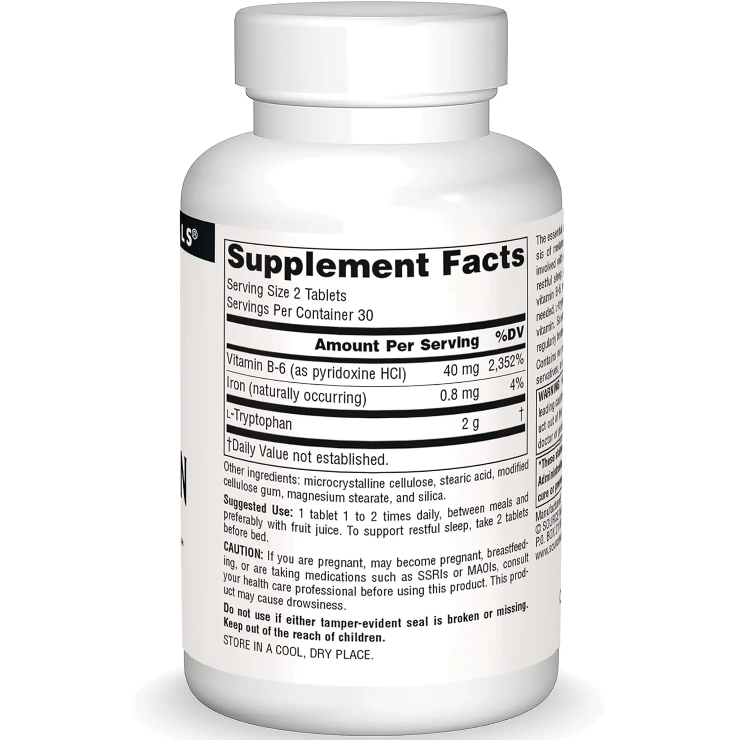 L-Tryptophan with Vitamin B-6 - Image 2