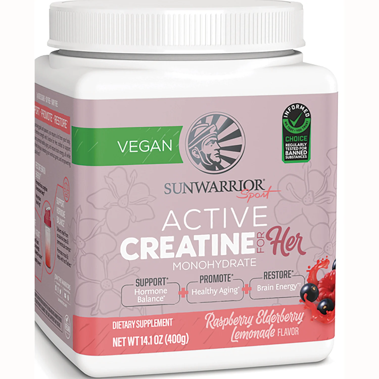 Active Creatine Monohydrate for Her -Raspberry Elderberry Lemonade