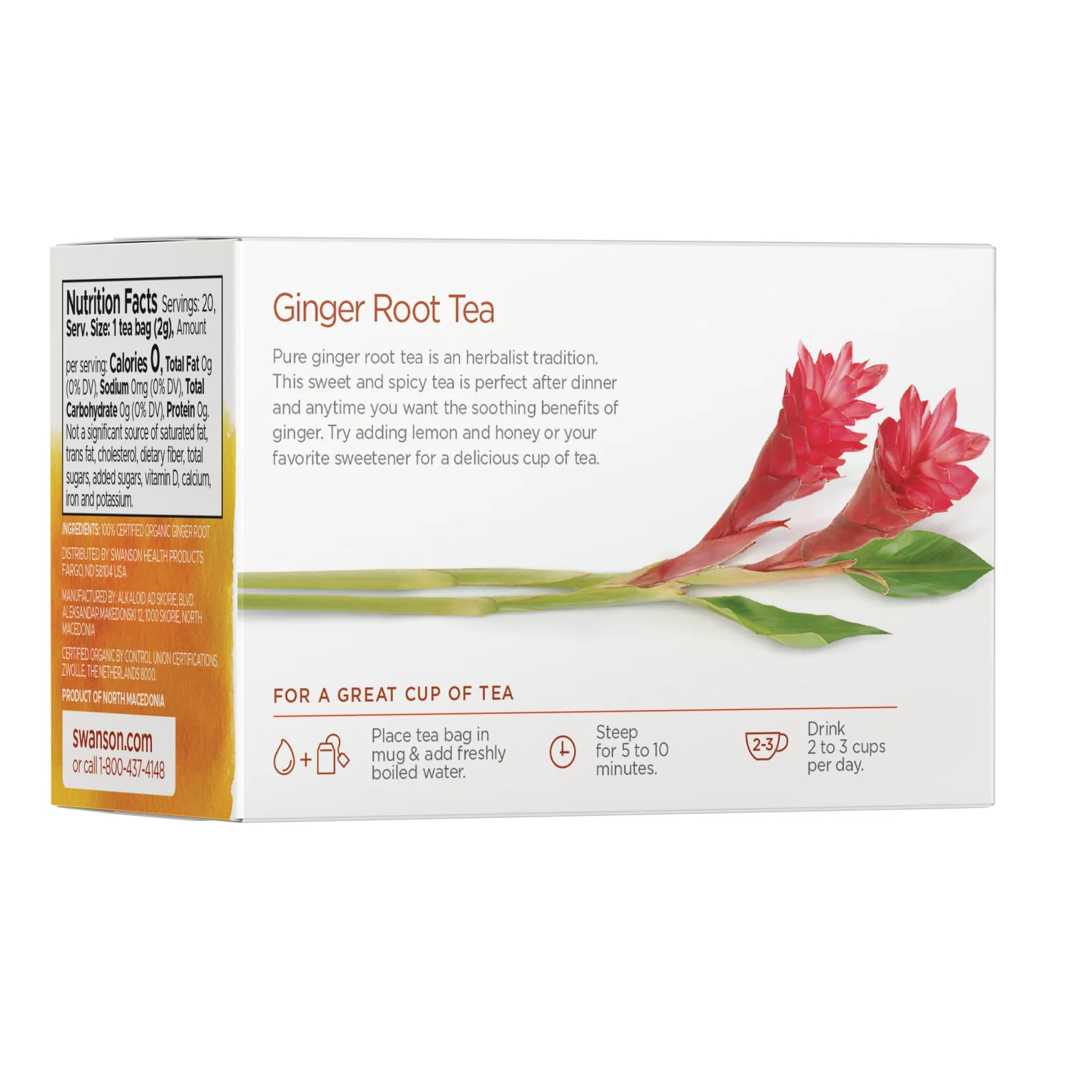 100% Organic Ginger Root Tea - Caffeine-Free - Image 2
