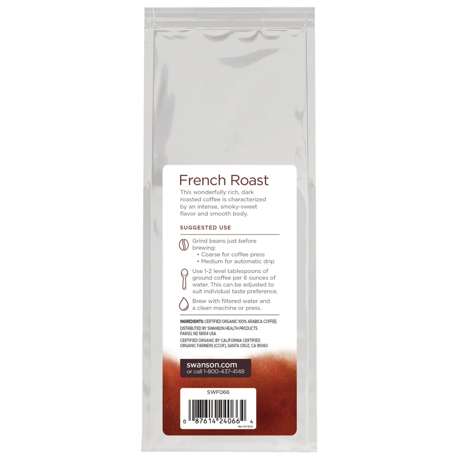 Organic French Roast Whole Bean Coffee - Dark Roast - Image 2
