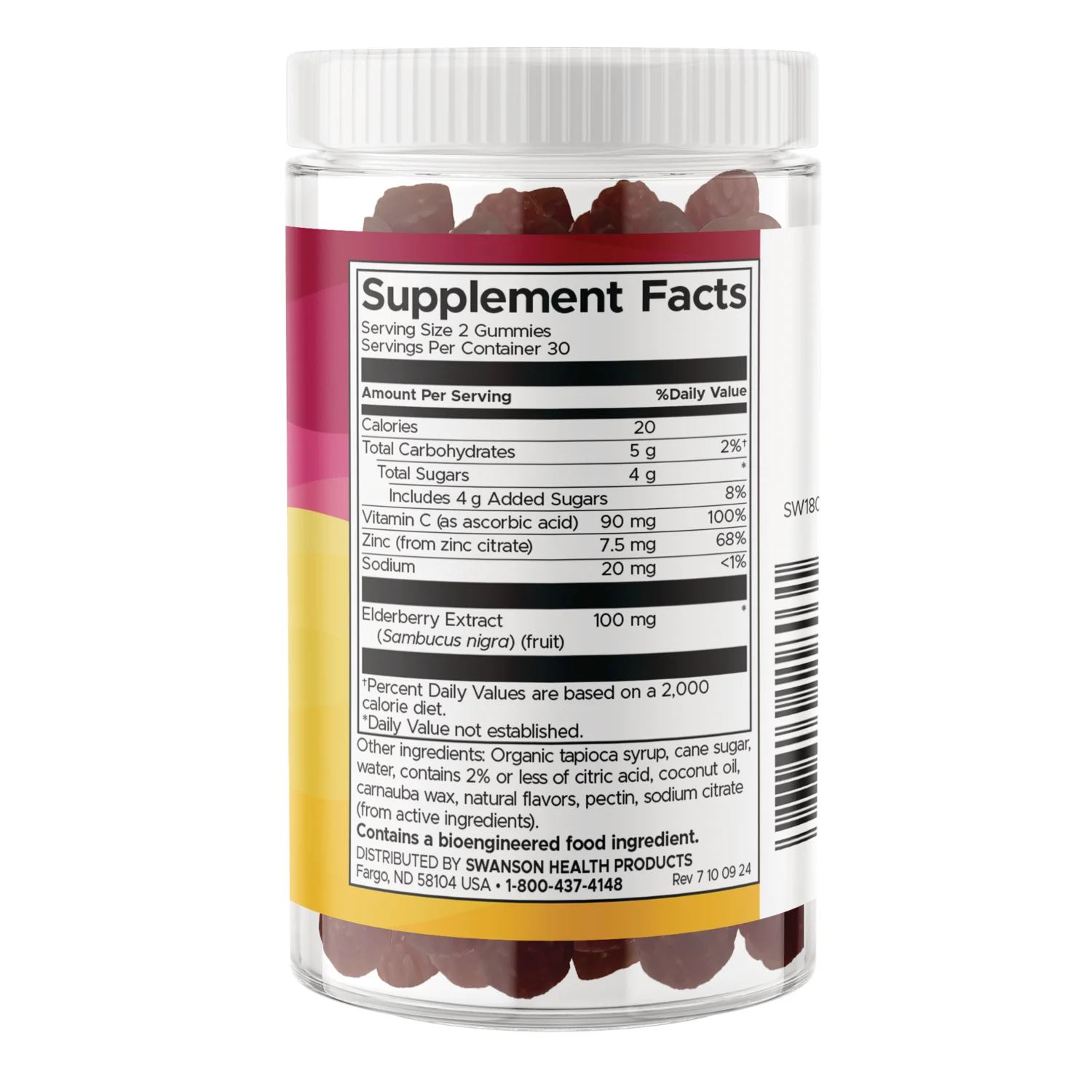 Elderberry Gummies with Zinc & Vitamin C - Lemon Raspberry - Image 2