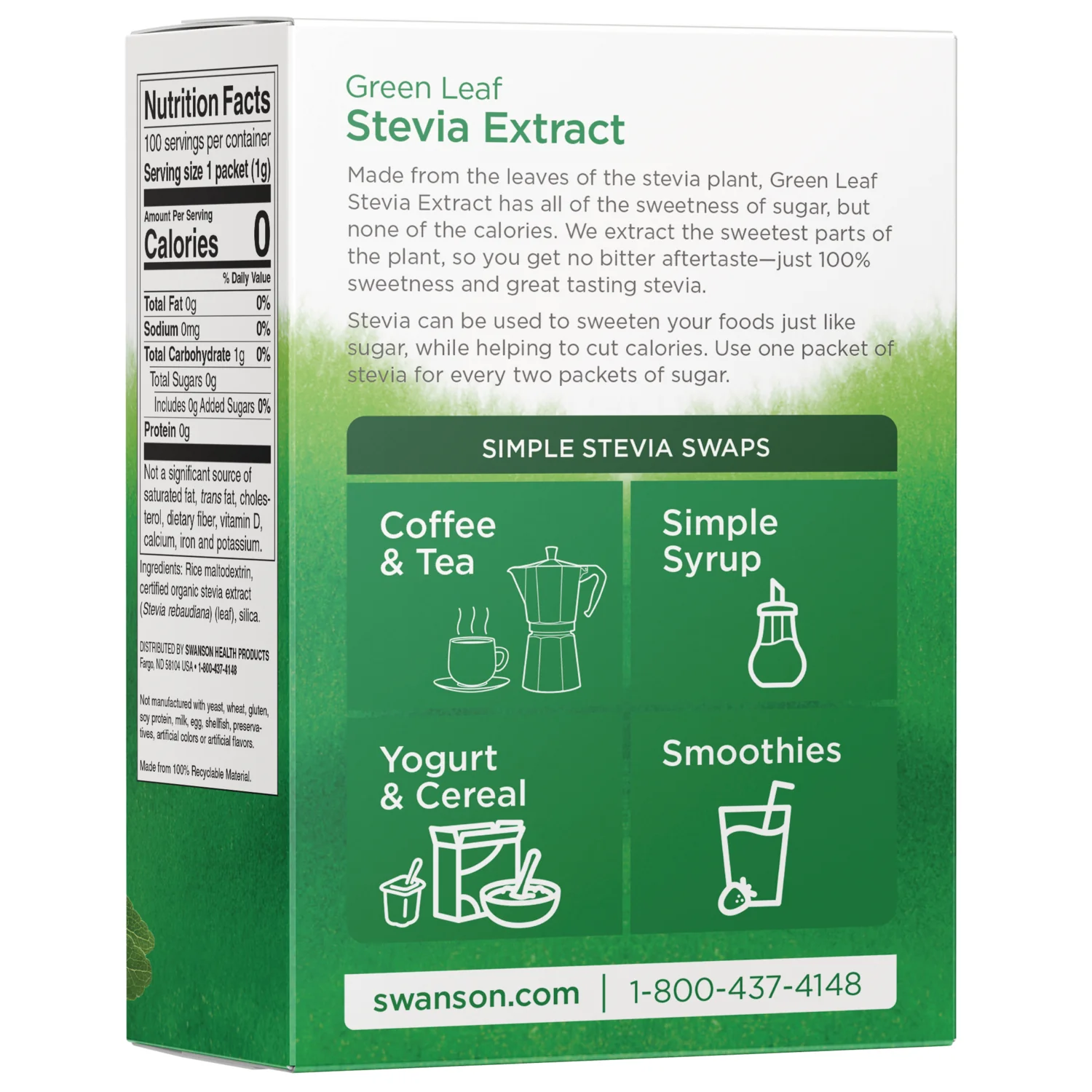 Green Leaf Stevia Extract Blended with Other Ingredients - Image 2