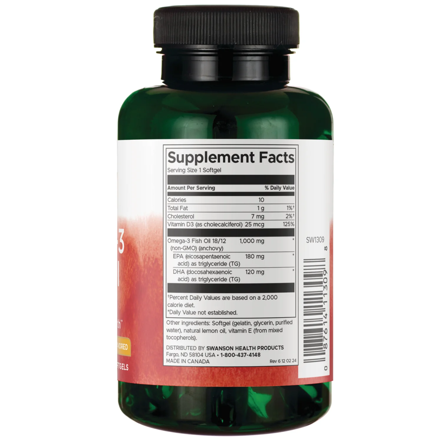 Omega-3 Fish Oil with Vitamin D - Lemon Flavored - Image 2