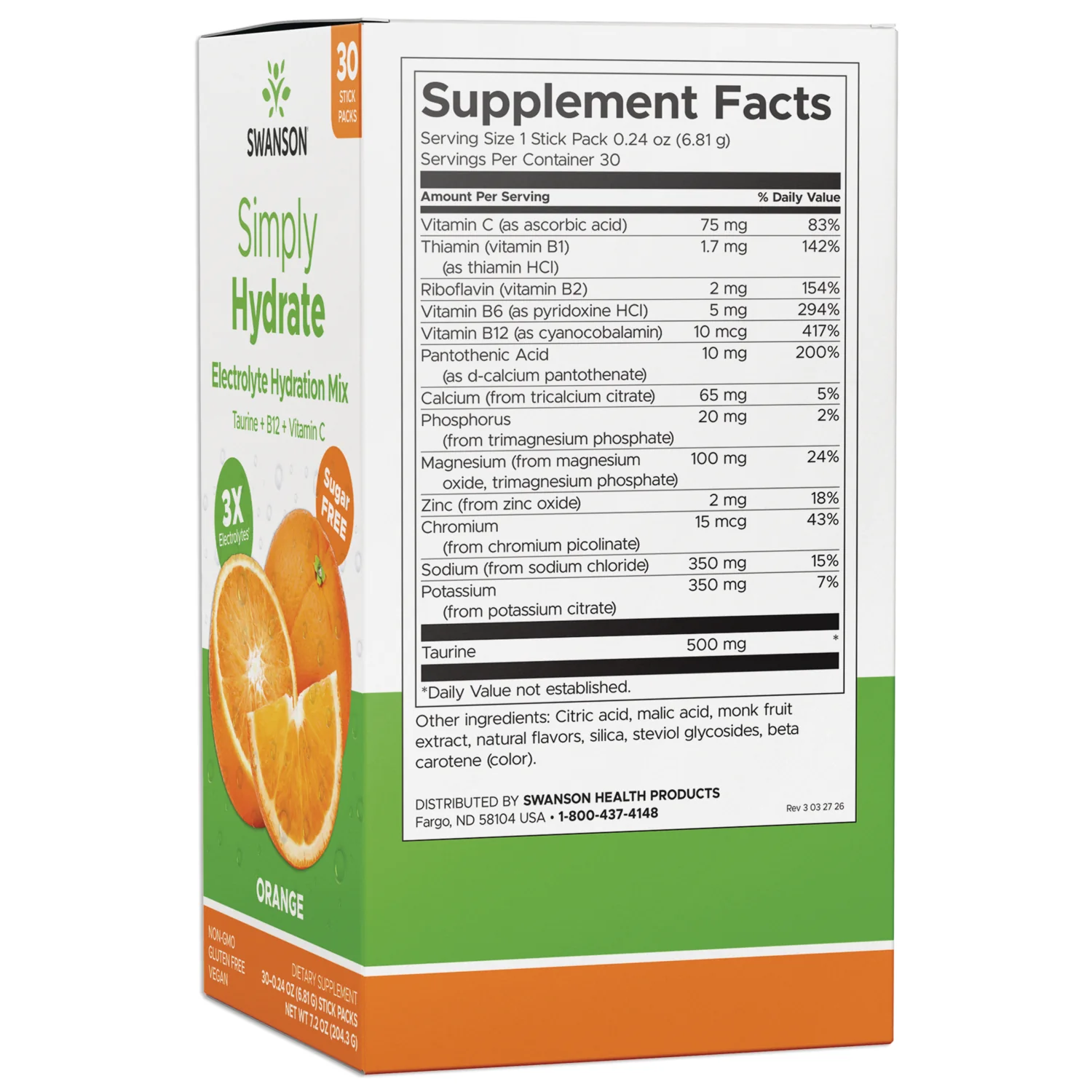 Simply Hydrate Electrolyte Hydration Mix - Orange - Image 2