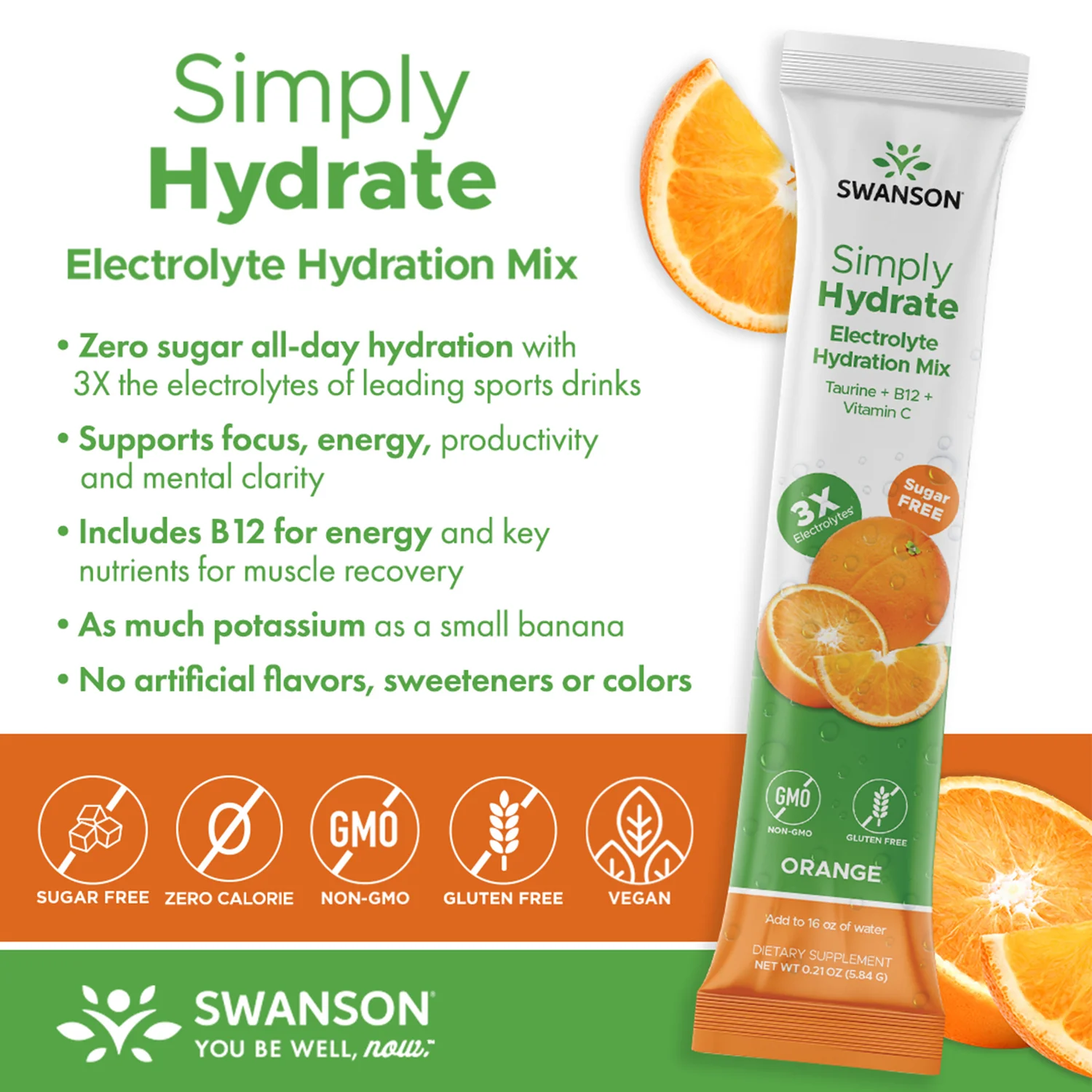 Simply Hydrate Electrolyte Hydration Mix - Orange - Image 4