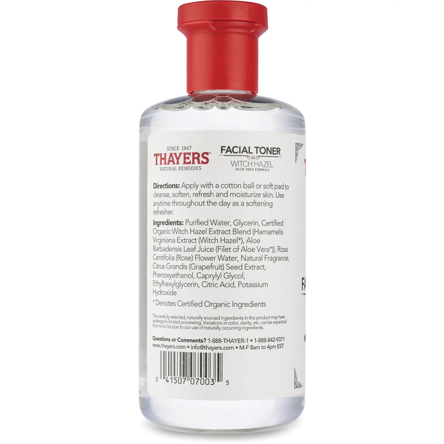 Facial Toner Witch Hazel Aloe Vera Formula - Rose Petal - Image 2