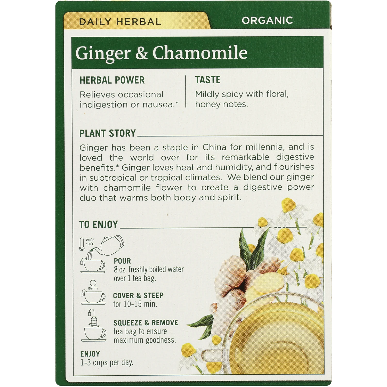 Organic Ginger with Chamomile Tea - Image 3