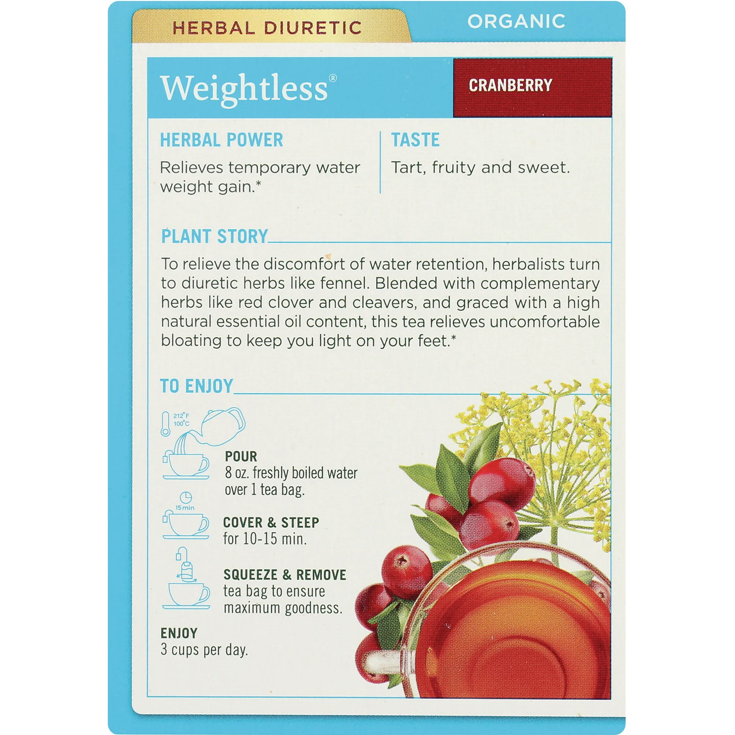 Organic Weightless Tea - Cranberry - Image 3